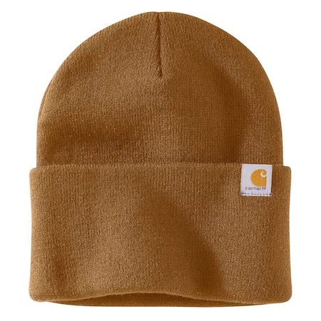 Carhartt Men's AH4597 M Knt Cffd Beanie OS Hats Unassigned Brown AH4597-M / 104597-BRNOS